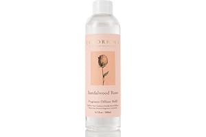 COCORRÍNA Recharge Diffuseur de Parfum - Bois de Santal Rose 200ml Huile parfumée pour diffuseur à Roseau Parfum d'ambiance pour Chambre à Coucher, Salle de Bain, Bureau, Maison déco