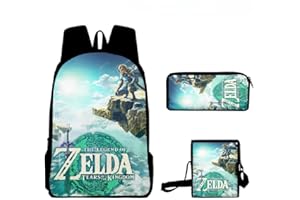 Hanaiette 3 mochilas The Legend of Zelda con personajes de juego, bolsa de mensajero de lona