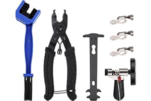 JTMKYO 1 kit de démontage de vélo, accessoires de fixation de chaîne, clé de mesure, kit d'outils de réparation, rivet de chaîne, convient pour les vélos de montagne