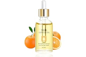 MEITREND Nail Cuticle Oil 15ml with Organic Vitamin E & B, Cuticle Oil for Nails, Jojoba Nail Cuticle Oil,Nail Oil Soothe Moisturize with Dropper Design for Dry Rough Nail Care Repair (Orange)