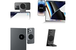 Rolling Square Edge Pro Core - Sostegno Magnetico per Tablet e Cellulare, Accessorio per Smartworking e Produttività, Compatibile con tutti i Telefoni, Compatibile con Magsafe, Grigio Siderale