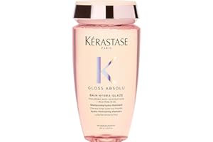 ‎KERASTASE Kérastase Gloss Absolu Bain Hydra-Glaze, Shampoo für langes, zu Frizz neigendes Haar, Mit Hyaluronsäure, Glykolsäure und Wildrosenöl, Für intensiven Glanz & Volumen