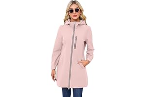 chiguomaoyi Summer Jackets for Women Lightweight Raincoat Hooded Ladies Outdoor Waterproof Softshell Jacket Coat