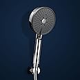 Hindware Italian Collection F160203Cp 3-Flow Polished Hand Shower For Bathroom|Made Of Abs|Rain,Mist&Big Mist Modes|Water Saving Feature|Comes With 1.5M Hose Pipe&Wall Hook,Chrome