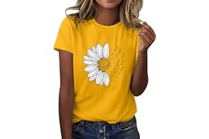 Cocila Womens White Short Sleeve Shirt Loose Blouse Tops Girl Short Sleeve Graphic Casual Tees Ladies Tops Size 24 Ladies Long Baggy T Shirts Ladies Shirt Tops Long Sleeve High Neck Top