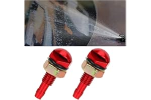 Adunsiaoto 2 Pezzi Universale Ugello Lavavetro, Ugello Tergicristallo Auto, Ugelli Per Lavacristalli Anteriori, Universale Kit Di Sostituzione Getto Del Tergicristallo Automatico Dell'auto(Rosso)