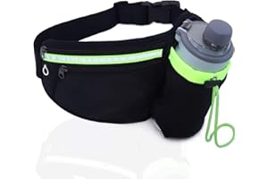 Guyode Ceinture Running, Porte Telephone Course a Pied, Ceinture Hydratation Running, Réglable Convient pour Gym, Voyage, Escalade, Randonnée, Marathon, Vélo (Bouteilles Non incluses) Noir