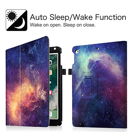 Fintie iPad 9.7 Zoll 2017 / iPad Air 2 / iPad Air Hülle – [Eckenschutz] Slim Fit Folio Kunstleder Schutzhülle Case Cover mit Auto Schlaf / Wach Funktion für Apple iPad 2017 Neue Modell 9.7″ Retina Display Tablet, iPad Air 1/2, Die Galaxie - 2