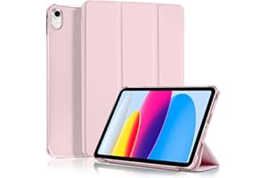 4UBonLife Custodia Per iPad 11ª Generazione A16 11 Pollici 2025, iPad 10ª Generazione10,9 Pollici 2022, Cover Protettiva Sottile e Leggera con Retro Rigido Traslucido Guscio Cover, Rosa