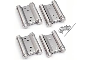 YOUNG WOLF 2 Paires de Charnières de Porte Battante de Saloon Café Comptoir Freegate à Double Action en Acier Inoxydable Réglable Parfait à Fermeture Automatique 76mm 3inch