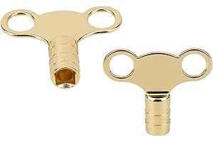 WedDecor Solid Brass Radiator Bleed Key, Pack of 2 Universal 5mm Heavy Duty Radiator Key UK, Radiator Valve Clock Caps Key for Bleeding Air Vent, Heater Bleeding Key UK Plumbing Tools & Equipment