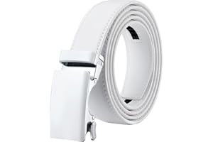 Nelbons Men's Belt, Slide Ratchet Belt for Men with Leather 1 3/8“ width 35mm,Trim to Fit