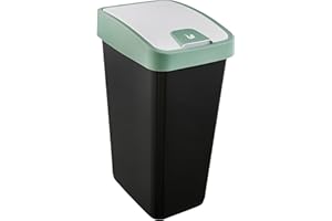 keeeper Poubelle Premium avec Couvercle Basculant, Soft Touch, 45 L, Magne, Nordic Green