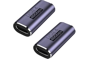 Ksywydu 2 Pezzi Adattatore USB C Femmina Femmina, Accoppiatore USB C 3.1 OTG, Estensione 40Gbps, Supporta 8k@60Hz e 100W di Ricarica Rapida, Compatibile con Thunderbolt 3/4 e Dispositivi Tipo C