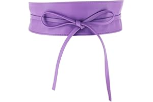 FASHIONGEN - Ceinture femme Obi en Véritable Cuir de Vachette Pleine Fleur, Ceinture pour robe, CASSIANE