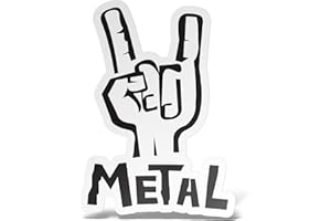 erreinge Aufkleber Shocker Rock-Metal Horns Hand gefor Adhesive PVC für Abziehbild Tapete Auto Moto Helm Camper Laptop - 10 cm