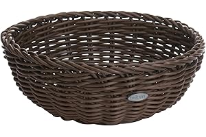 Westmark Mehrzweck-Korb, Geeignet für Hotel und Gastronomie, Rund, Ø ca. 23 cm, Höhe: ca. 9 cm, Synthetikfaser, Saleen Edition, Braun, 02010306101