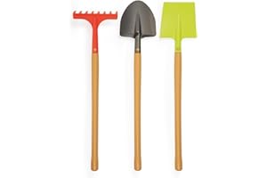 Giocattoli Ecoiffier 4338 - Rete di 3 grandi attrezzi da giardino, 70 cm, giochi all'aperto, giochi per il giardino, giochi per bambini, a partire dai 18 mesi