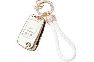 luwiscook Car Key Cover with Keychain Lanyard, 2 3 Buttons Smart Soft TPU Key Fob Protection Case Compatible with Vauxhall Opel Astra Insignia Vectra Zafira for Cruze Captiva