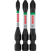 Bosch 3 x PRO Pozidriv Impact Bit (125 x 50 mm, profesyonel aksesuar tornavida, tornavida)