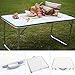 Produktbild RMAN Klapptisch Campingtisch Klappbarer aus Aluminium, Gartenklapptisch Höhenverstellbarer Koffertisch, Praktisches Kofferformat Falttisch 20x60x70cm