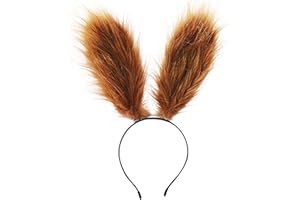 Fxaelian Cosplay Rabbit Bunny Long Ears Hair Clips Headband Hairband Hair Hoop