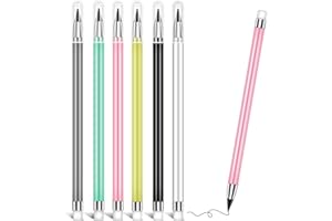 Skaaisont Matite Senza Inchiostro con Gomma, Matita Perpetua a Lunga Durata Penna Matita Portatile 6 Riutilizzabili per Ufficio e Studio