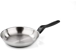 Barazzoni Le Inoxidabili Padella, ø32 cm, Made in Italy, Acciaio Inox 18/10, Induzione+Gas, Triplo fondo, PFAS free