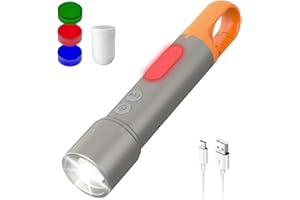 PEAKRO Torcia LED Ricaricabile, 10000 Lumens Torcia LED Potente Professionale, 9 Modalità COB Luce Laterale con Lente Multicolore Torcia LED Alta Potenza, IP65 Torce Piccole Per Campeggio Emergenza