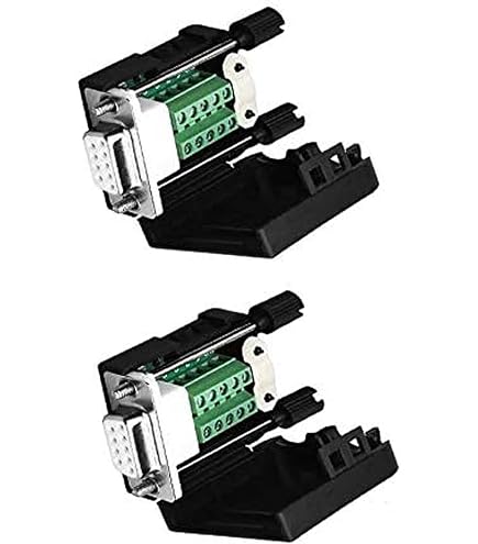 Lot 2 Paires Connecteurs DB25 Mâle + Femelle Double Rangée – Coque Noire, Soudure, 25 Broches Série