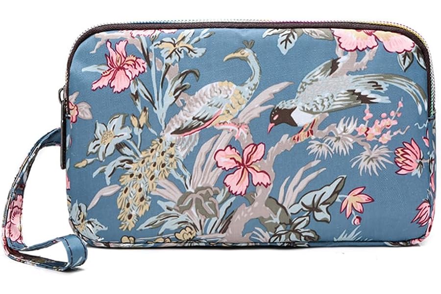 Women's Clutch Purse, Large Capacity Nylon Ladies' Clutch Handbag, Wristlet Wallets For Women, Waterproof Nylon