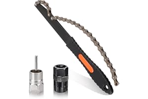Oumers Bike Chain Whip Tool Kit, Bicycle Cassette Removal Tool Sprocket Remover Kit/Lockring Removal Tool/Freewheel Remover for 6,7,8,9,10 Speed Chains