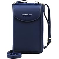 Jangostor kleine Crossbody Tasche Handy - Tasche Brieftasche mit Credit Card Slots für Frauen (Blue)