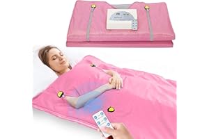 VAYOTOY Infrarot Sauna 2 Zone Digital Heim Saunadecke Professionel Detox Therapie Home Infrarotsauna Tragbare Oxford Saunadecke mit 4 Sicherheitsschutz für heißes Schwitzen, Entspannung, Detox (Rosa)