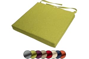 ‎CHILLY PILLEY chilly pilley Stuhlkissen Gartenkissen Gartenstühle Stuhlauflage Stuhlpolster Sitzkissen Abnembar Bezug Mit Reißverschluss Auflage Set Garten Kissen (45x45x5, Grün)