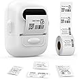 Label Maker,Barcode Label Printer with Tape Mini Portable Bluetooth Thermal labeler for Address Clothing Jewelry Retail Barcode Small Business Home Office Compatible Phones &PC
