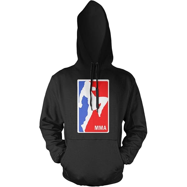Uglyshirt89 Muay Thai Men's Hoodie MMA Knee Fight Club Boxing M5, black