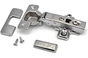 GTV 30 x Soft Close 35mm Kitchen Hinge Cabinet Door Plate + Screws