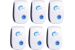 PUTAII Antizanzare Ultrasuoni, 6 Pack Repellente Ultrasuoni Anti zanzare, Efficace Repellente ad Ultrasuoni Elettromagnetico, Elettrico Ultrasuoni Antizanzare per Anti Zanzare, Roditori, Ragni, Formiche