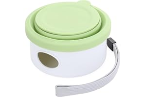 Mitili Cuenco Plegable Silicona para Perro, Cuenco de Viaje para Mascotas, Comedero y Bebedero Portátil para Perros y Gatos, Bowl Alimentar Mascotas, Platos Viajes Perros para Caminar Camping (Verde)