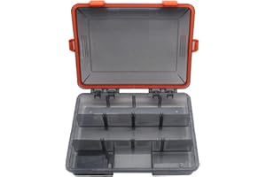 BlissfulAbode Grande boîte de rangement en plastique double face pour leurres de pêche (grande taille, rouge), 7YP8W9YV96G4UPC1A8087X94