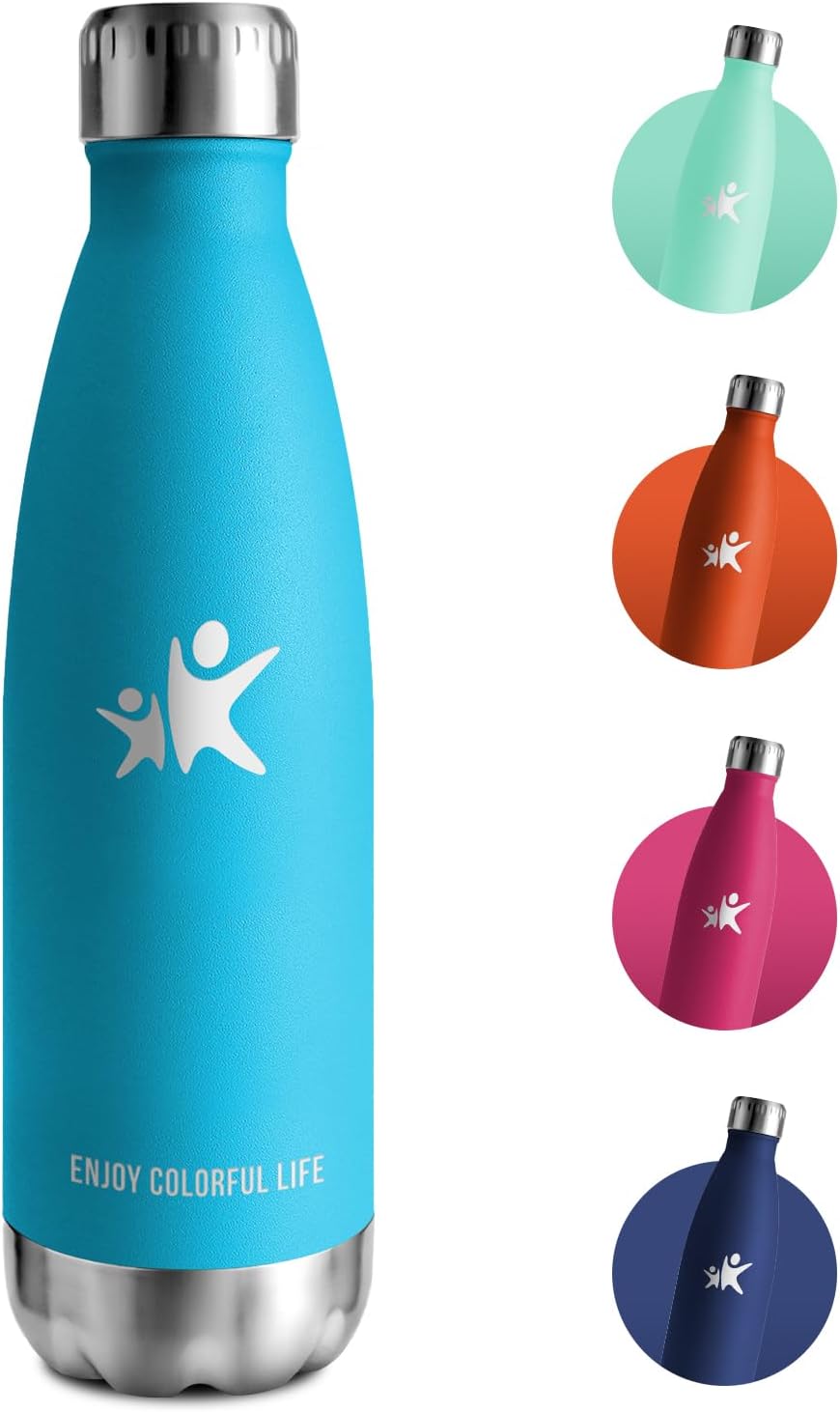 Botella Agua Termica 750ml, Botella Agua Acero Inoxidable sin BPA, Botella Termica con Doble Pared, Termo para Escuela, Oficina, Deporte