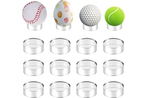 15 stycken akrylbollhållare klar ring bollstativ, rund plast baseball ring stativ akryl rund display bas staffli bollstativ
