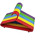 DIVCHI 20 Pack Children's Hanger Plastic Tubular Kids Hangers Non Slip Clothes Hanger Multicolour for Kids Babies