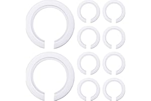 TATUO Paquet de 10 E27 to E14 Convertisseur d'Anneau d'Abat-Jour en Plastique, Réducteur d'Anneau d'Abat-Jour pour le Montage Des Abat-Jour à Vis Edison Aux Douilles à Culot Baïonnette