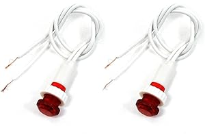 sourcing map AC 220V Industrial Signal Lamp for Water Heater 2 Pcs Red Light