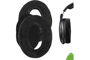 Geekria Comfort welurowe wymienne nauszniki do słuchawek Sennheiser HD525, HD535, HD545, HD565, HD580, HD600, HD650, HD660 S, części naprawcze poduszek dousznych (czarne)