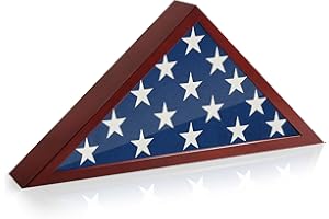 Americanflat Flaggengehäuse-Rahmen, Technisches Holz, Braun, Small