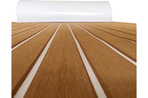 AOHUADA Revêtement de sol marin de luxe en faux teck Eva pour sols de camping-car, sols de piscine, sols de jardin, bateaux, plaque de recouvrement en vinyle, imitation bois de teck, pontons de yacht, tapis