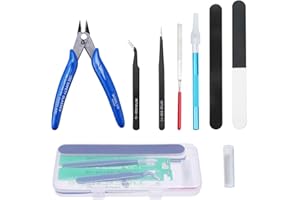 Coptiner 9 Pezzi Kit di strumenti per modelli di Gundam, set di strumenti di base per il modellismo di base di auto Gundam, per riparazioni e riparazioni (9 Pezzi)
